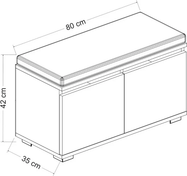 Dollap për këpucë Drago, i bardhë, Hanah Home