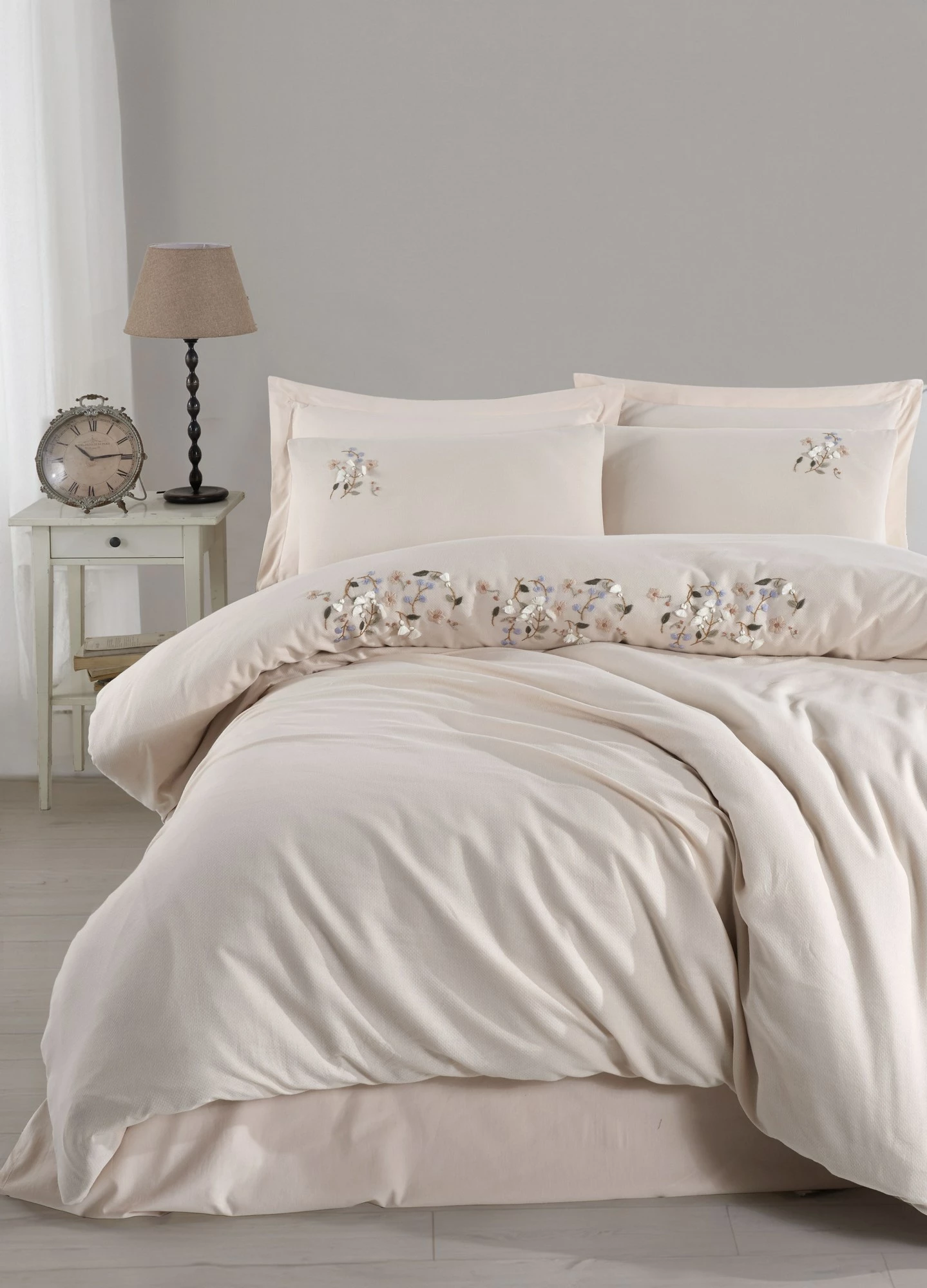 Set mbulesë për jorgan dopio, Zenda, bezhë