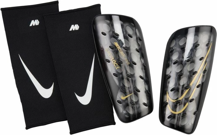 Mbrojtëse për shin në futboll Nike Mercurial FlyLite SuperLock, për meshkuj dhe fëmijë, të zeza