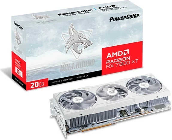 Kartelë grafike PowerColor Hellhound Radeon RX 7900 XT, 20 GB GDDR6, Bardhë