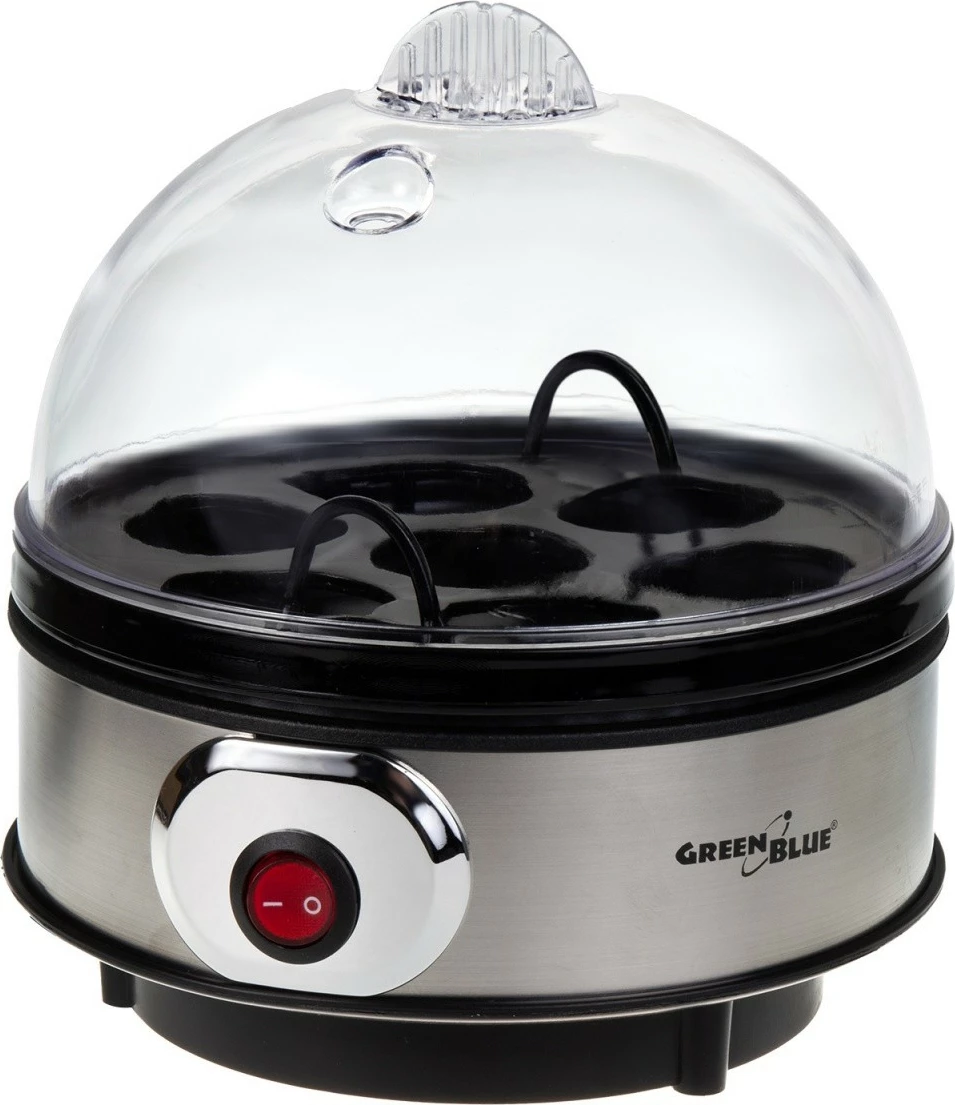 Makineri për zierje vezësh GreenBlue GB572, 7 vezë, 400W, Argjend