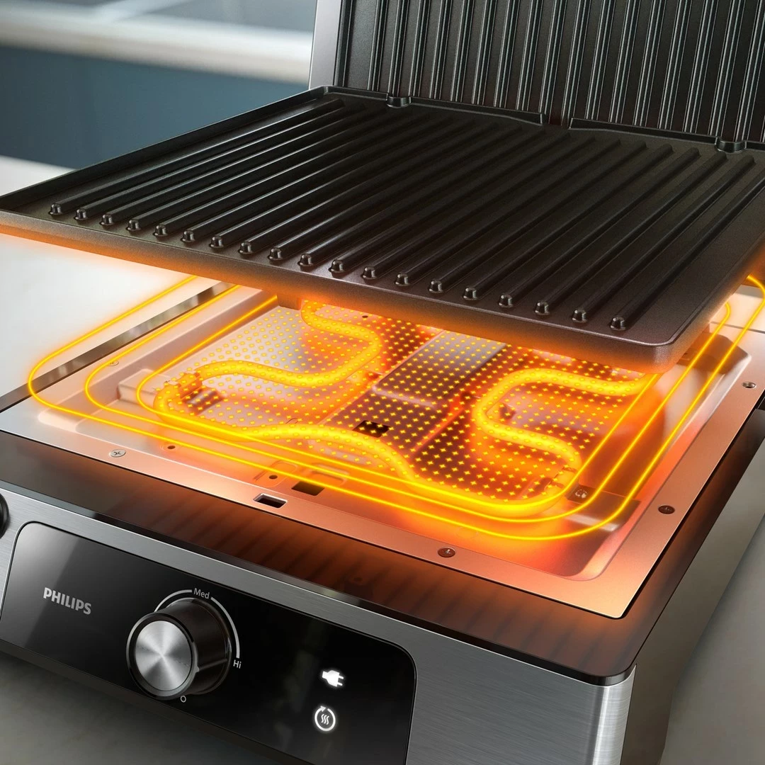 Grill kontakti Philips 5000 HD6301/90, 2200 W, Inox