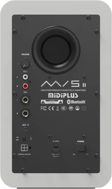 Monitorë studio MIDIPLUS Mi5 v2, Bluetooth 5.0, të bardhë, set 2 copë