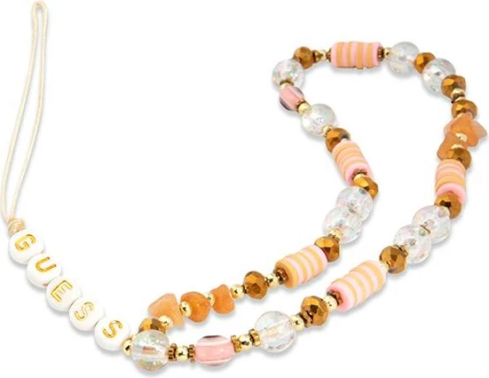 Mbajtëse telefoni Guess GUSTBOHP, Beads Bohemia, kafe