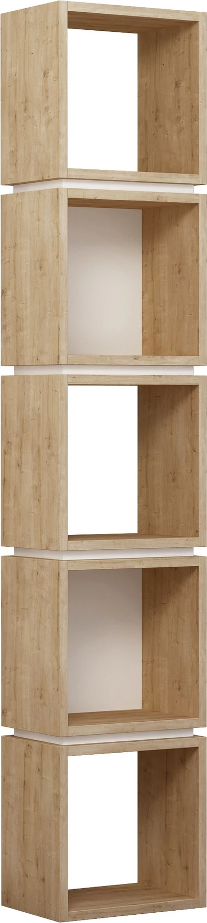 Raft librash Skye Decor, shumëngjyrësh - lis, i bardhë