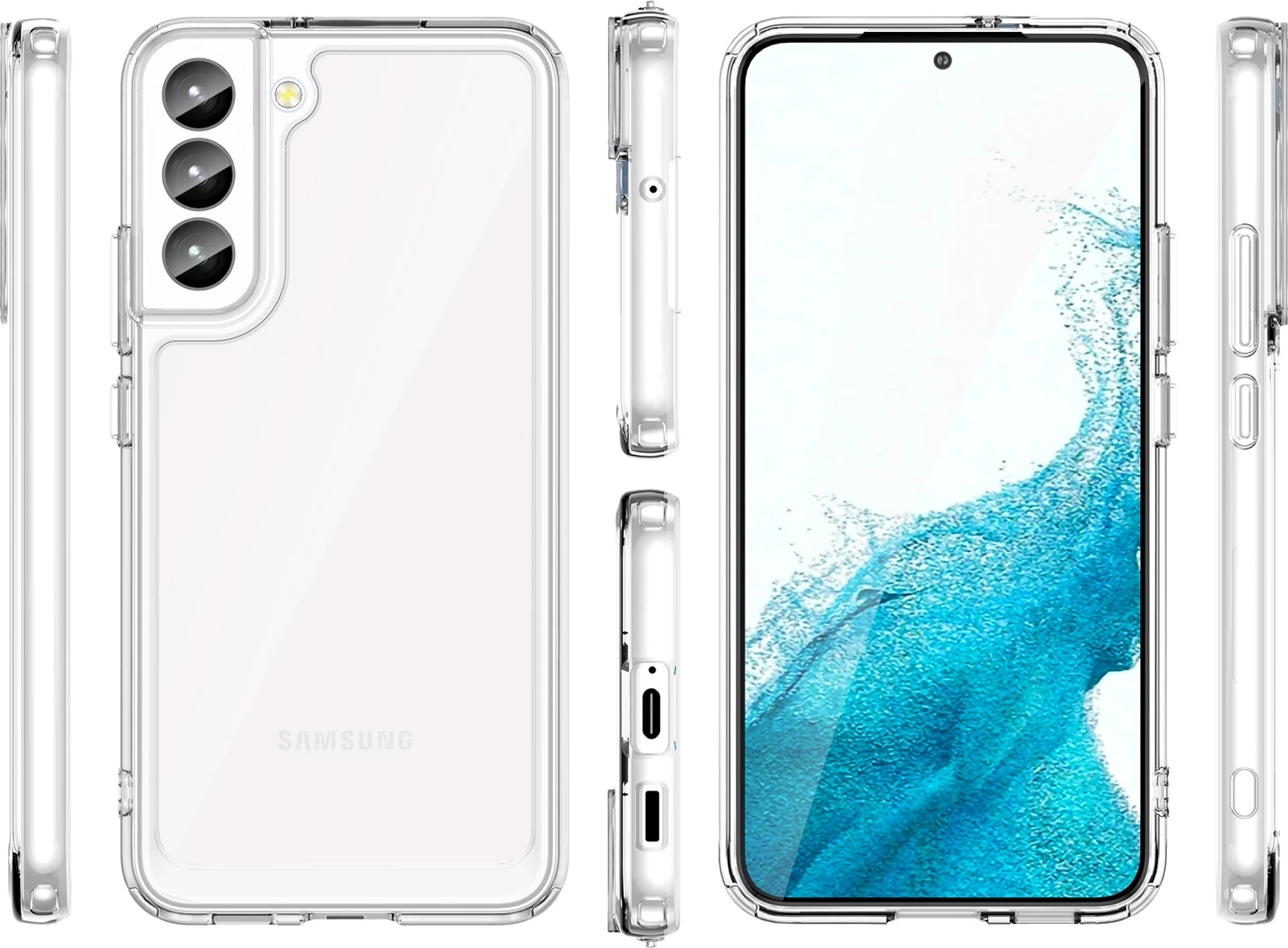 Mbështjellës Hurtel Outer Space Case për Samsung Galaxy S23+, transparent