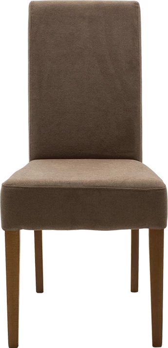 Karrige Ditta me pëlhurë ngjyrë kafe të çelët - këmbë druri arre, set prej 2 copash