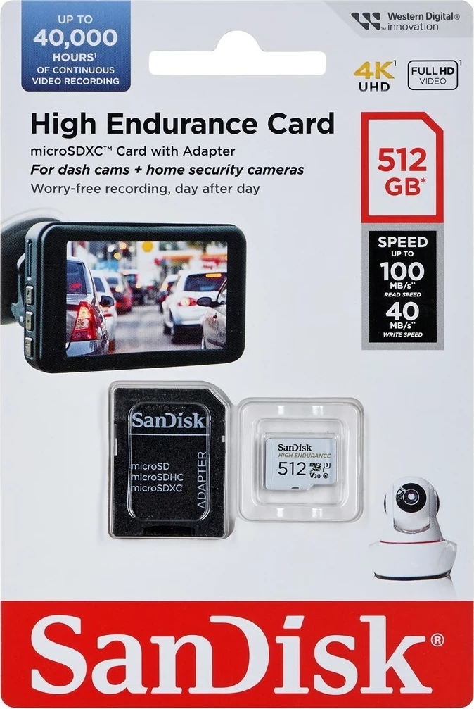 Kartelë memorje SanDisk SDSQQNR-512G-GN6IA 512 GB MicroSDXC Class 10 e bardhë