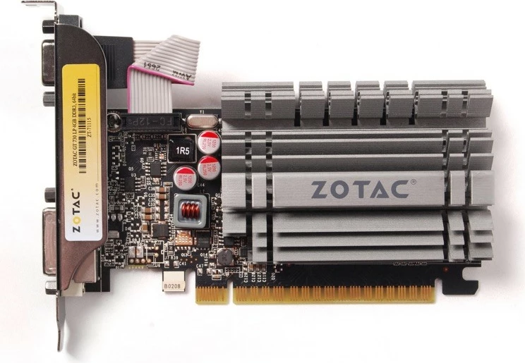 Kartelë grafike Zotac GeForce GT 730, 4 GB, GDDR3, PCI Express x16 2.0, e zezë/gri/argjendtë