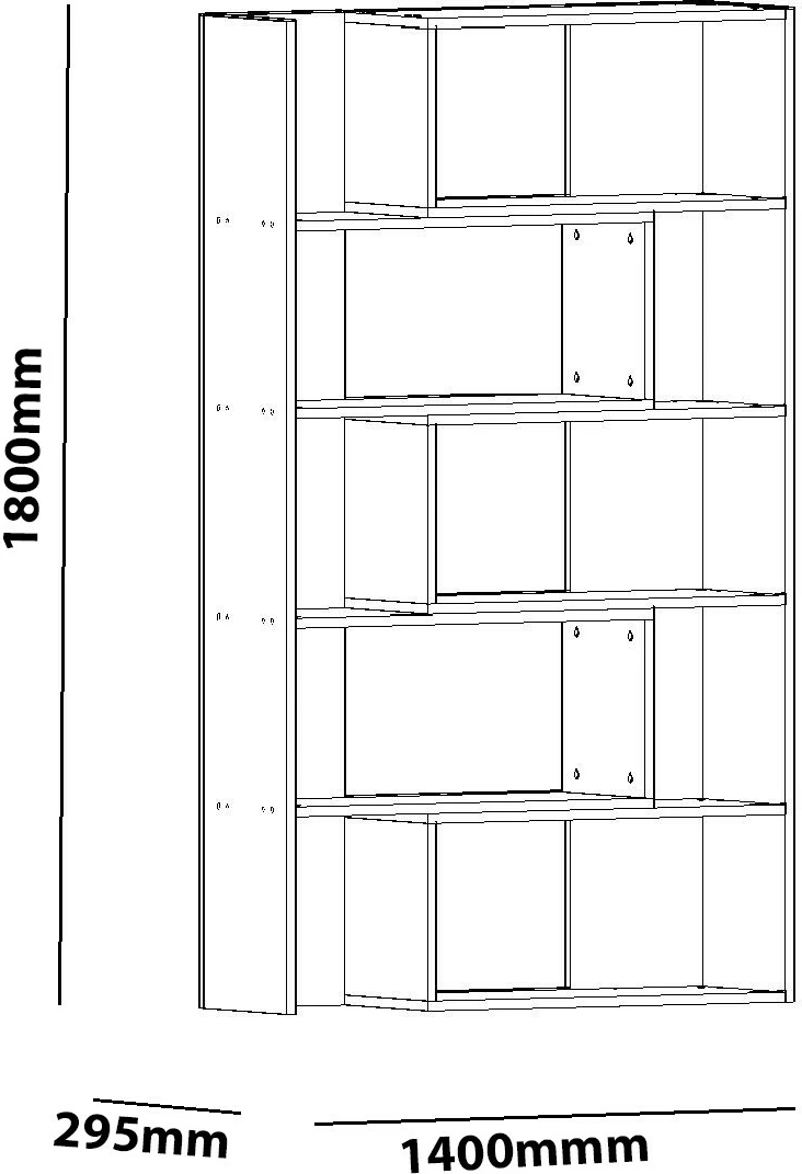 Raft librash Hanah Home, Save, ngjyrë e bardhë