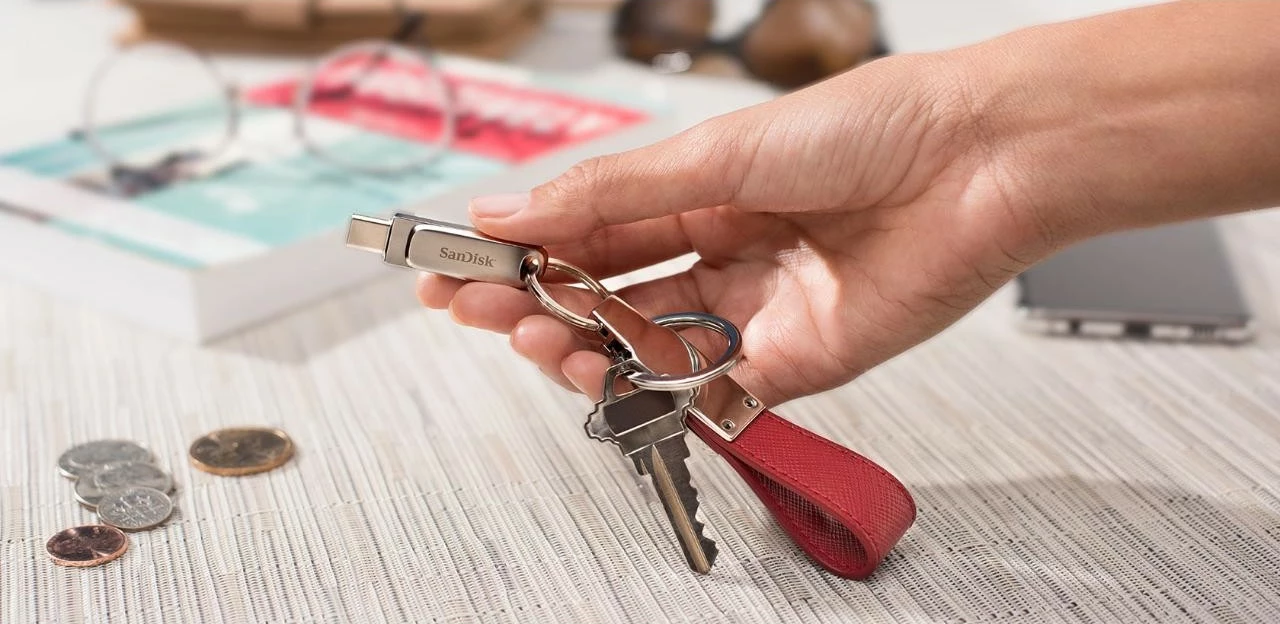 USB SanDisk Ultra Dual Drive Luxe, 64 GB, USB Type-A / USB Type-C, 3.2 Gen 1, 150 MB/s, Inox