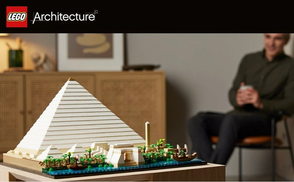 Set ndërtimi LEGO Architecture Great Pyramid of Giza, 1476 pjesë, Multikolor