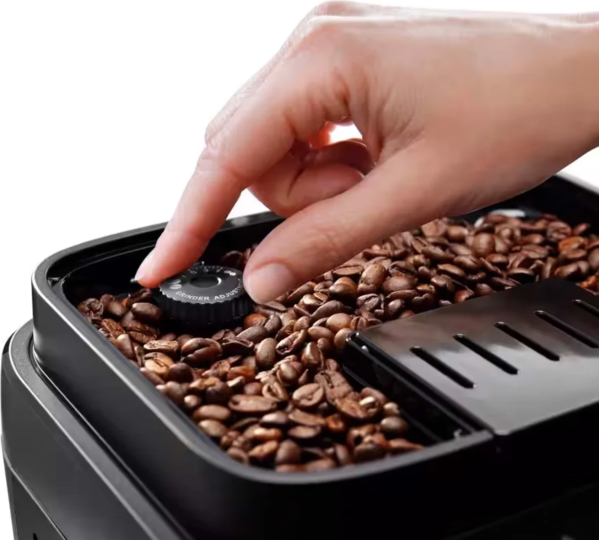 makinë kafeje, DeLonghi Magnifica Evo ECAM290.61B, 1.8 L, 15 bar, 1450 W, mulli automatik me rregullim, ekran me prekje, sistem LatteCrema, e zezë