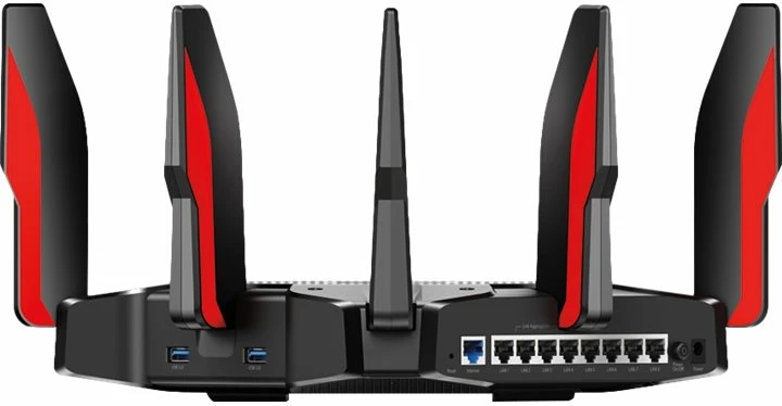 Router TP-LINK Archer C5400X AC5400, i zi me të kuqe