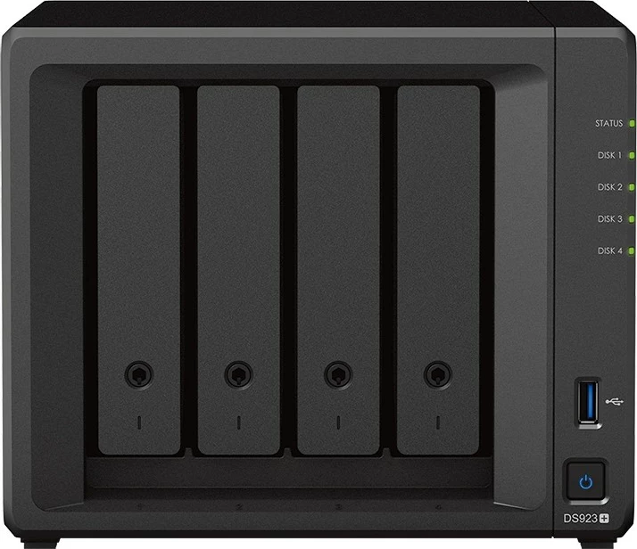 NAS Synology DiskStation DS923+, AMD Ryzen, R1600, 4 GB, DDR4L