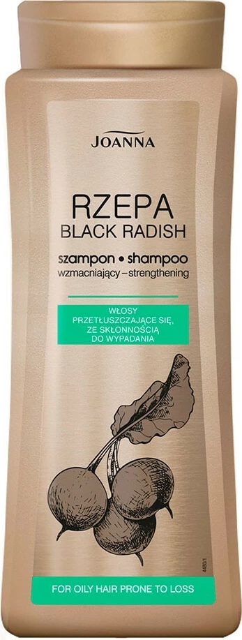 Shampon për femra Joanna Black Radish për flokë të yndyrshëm dhe kundër rënies, 400ml