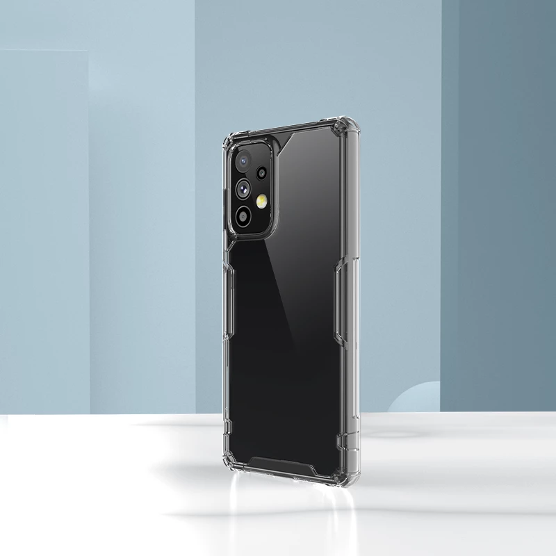 Mbështjellës Nillkin Nature Pro për Samsung Galaxy A73, transparent, i bardhë