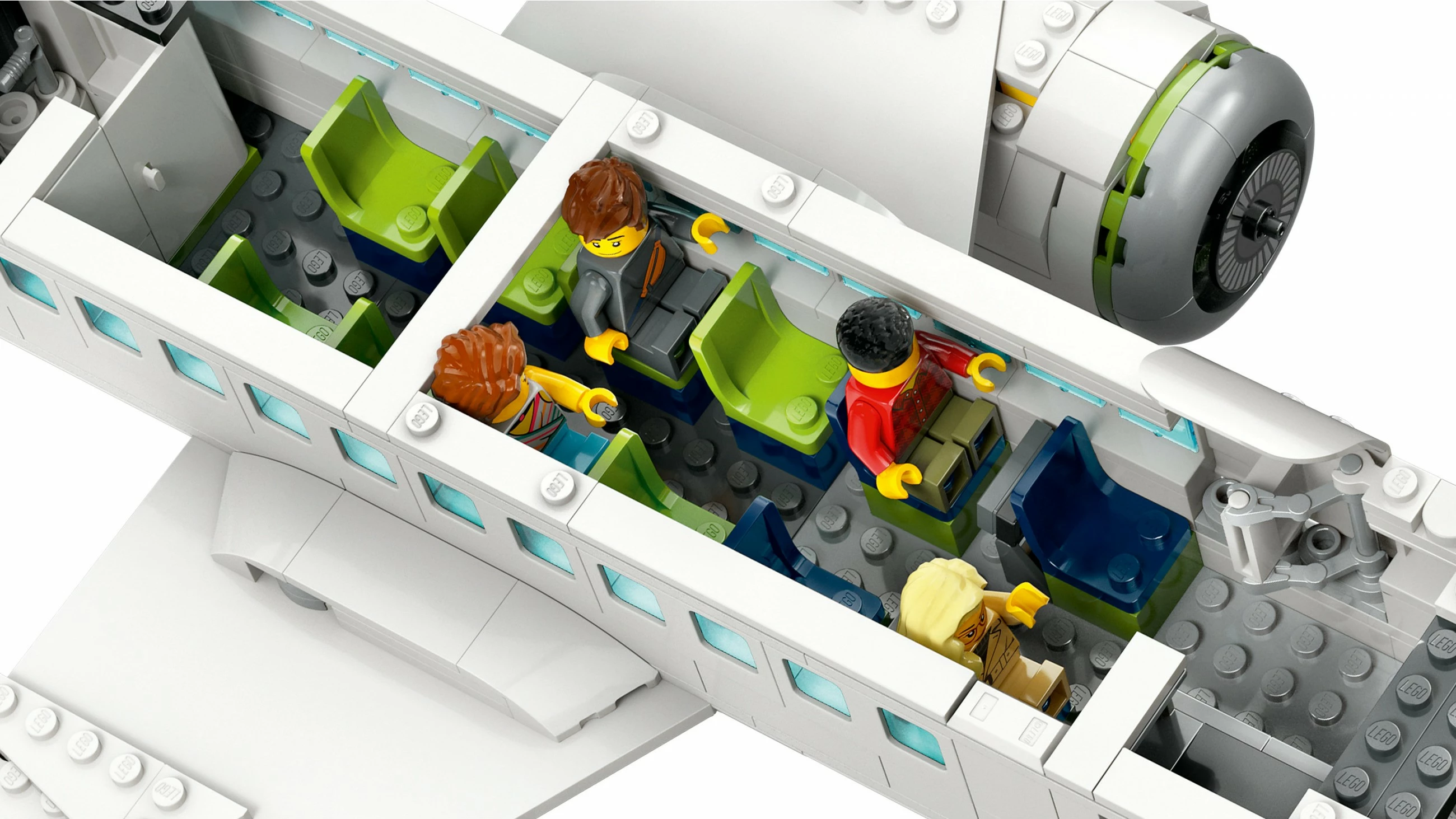 Set ndërtimi LEGO City Aeroplan pasagjerësh, 913 pjesë, shumëngjyrësh