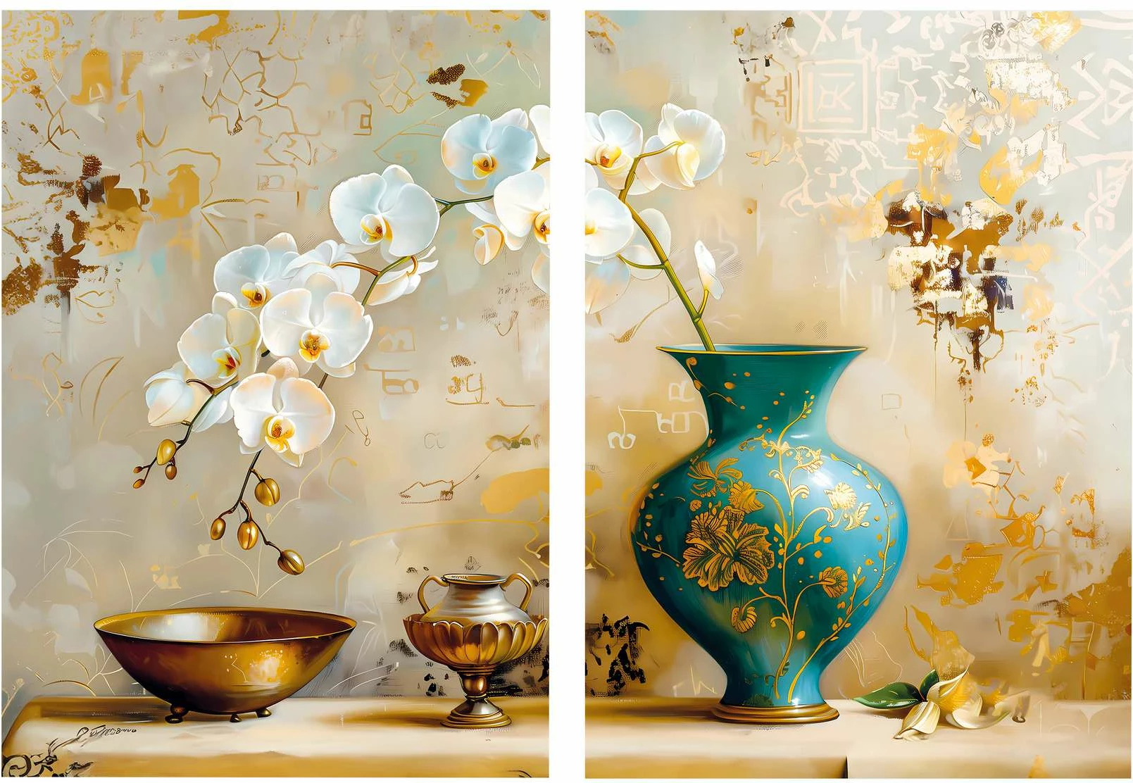 Pikturë dekorative në kanavacë (2 copë), Wallity, DEV1