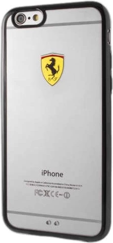 Mbështjellës Ferrari FEHCP6LBK për iPhone 6 Plus/6S Plus, Racing Shield, i zi/transparente