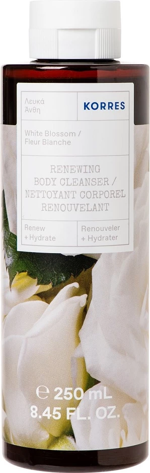 Xhel për dush për femra Korres White Blossom Renewing Body Cleanser, 250ml