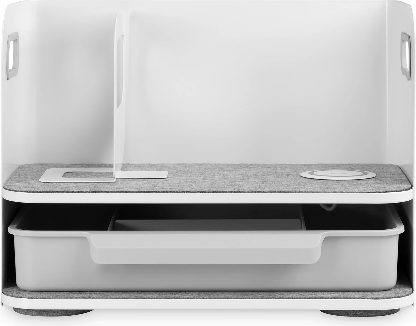 Organizues tavoline Digitus me karikues Qi, çelik, gri, bardhë, 1 sirtar, Kinë