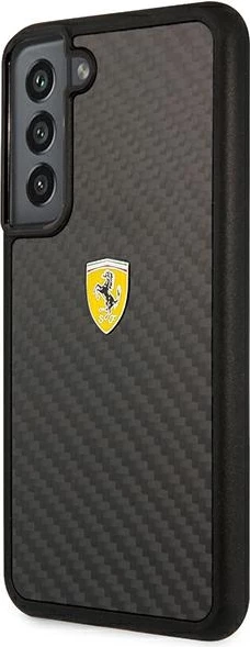 Mbështjellës Ferrari On Track, për Samsung Galaxy S22+, fibra karboni, i zi