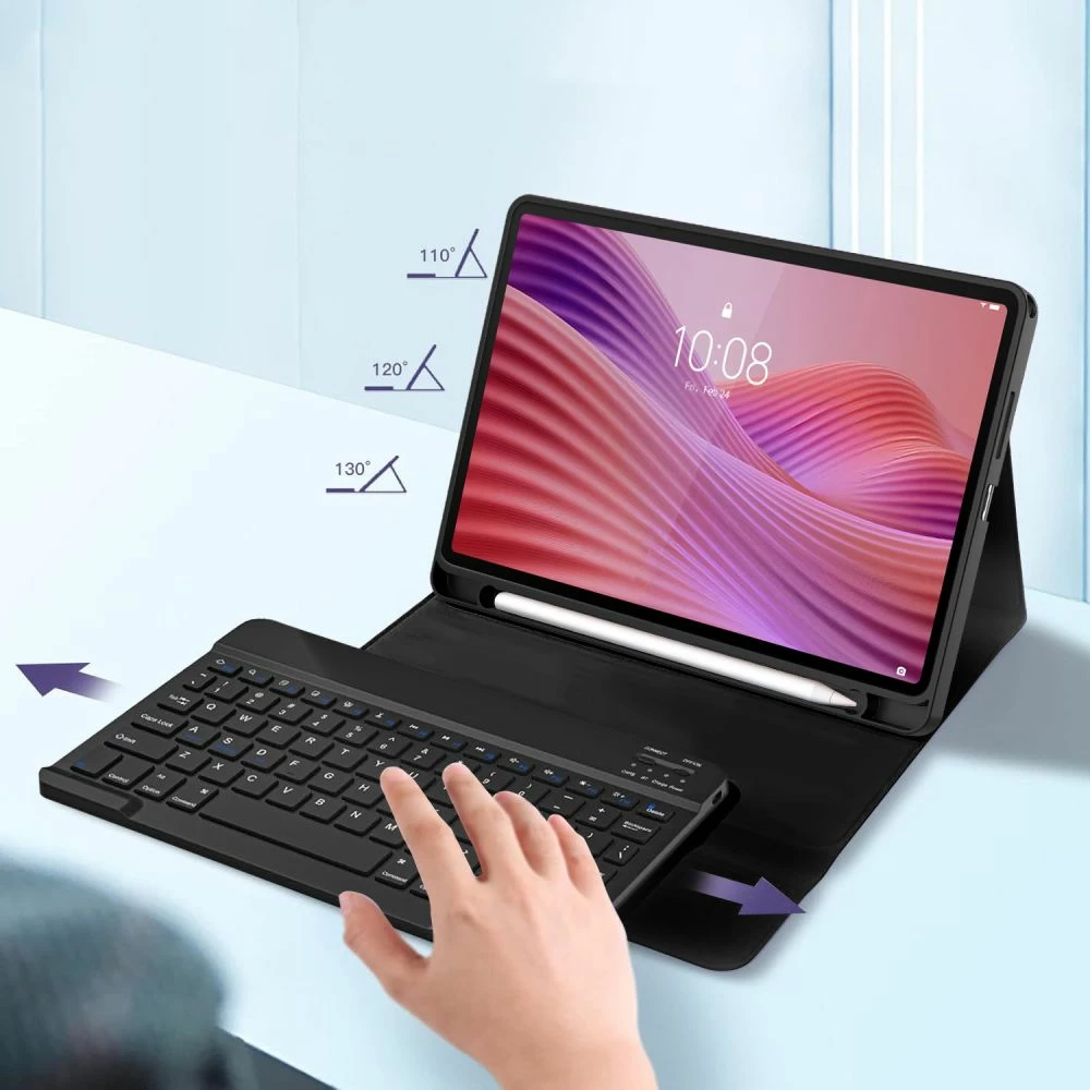 Mbështjellës me tastierë Bluetooth Tech-Protect SC Pen për Lenovo Tab 10.1 TB-311, e zezë