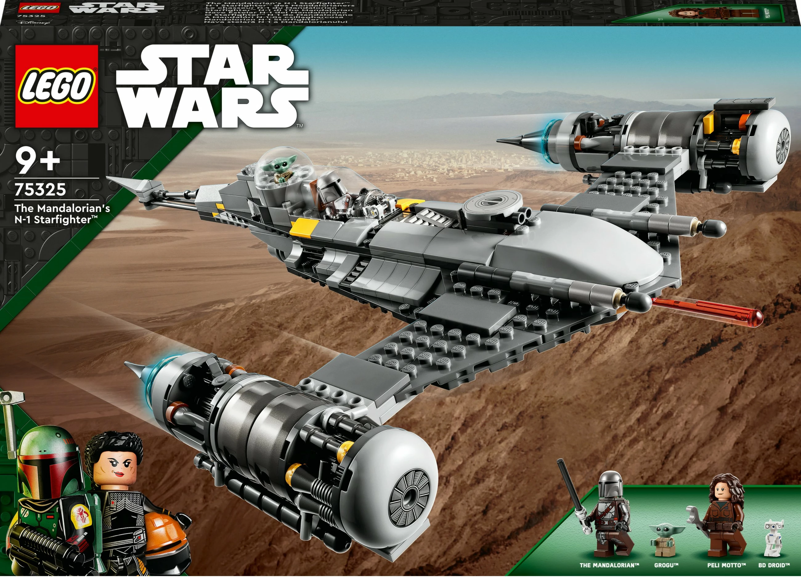 Set ndërtimi LEGO Star Wars The Mandalorian’s N-1 Starfighter, 412 pjesë, plastikë, shumëngjyrësh