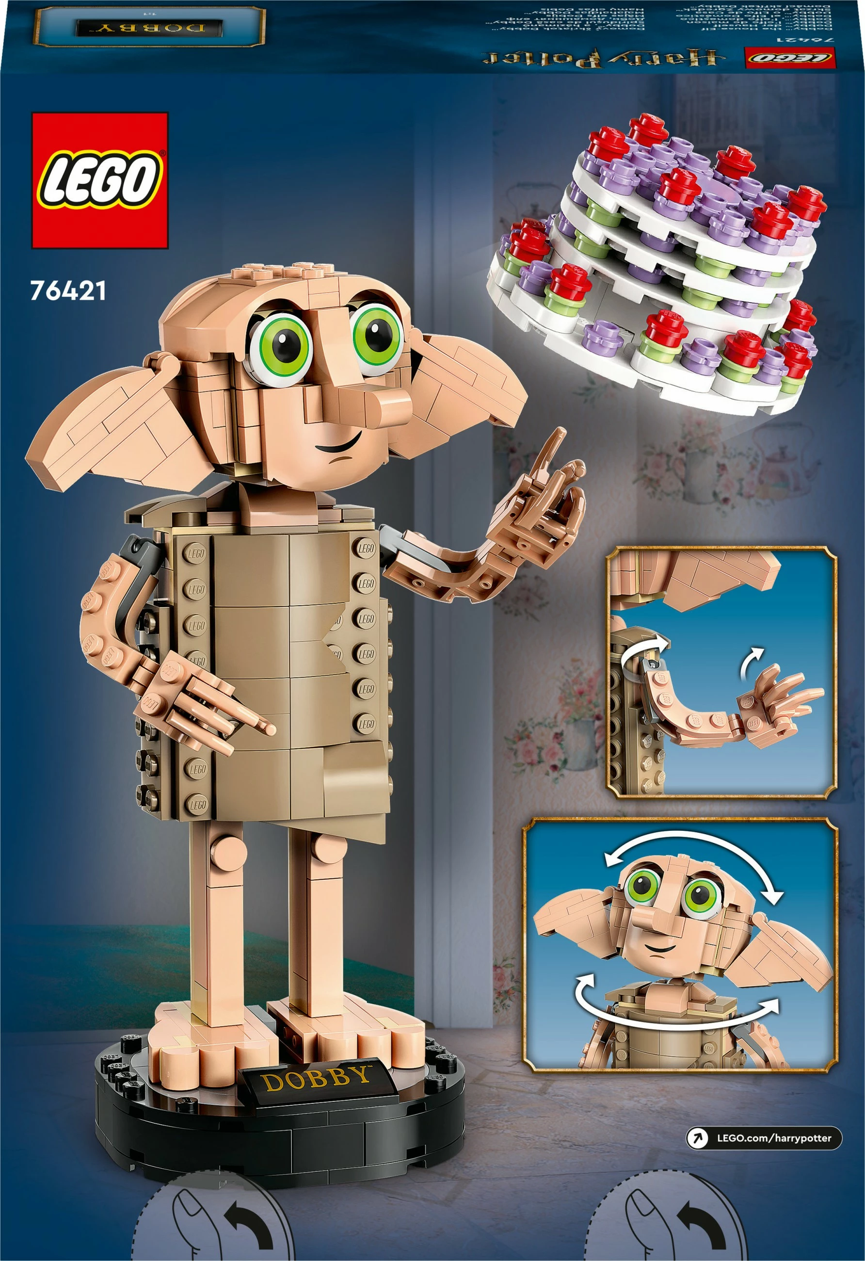 Set ndërtimi LEGO Harry Potter Dobby, 403 pjesë, shumëngjyrësh