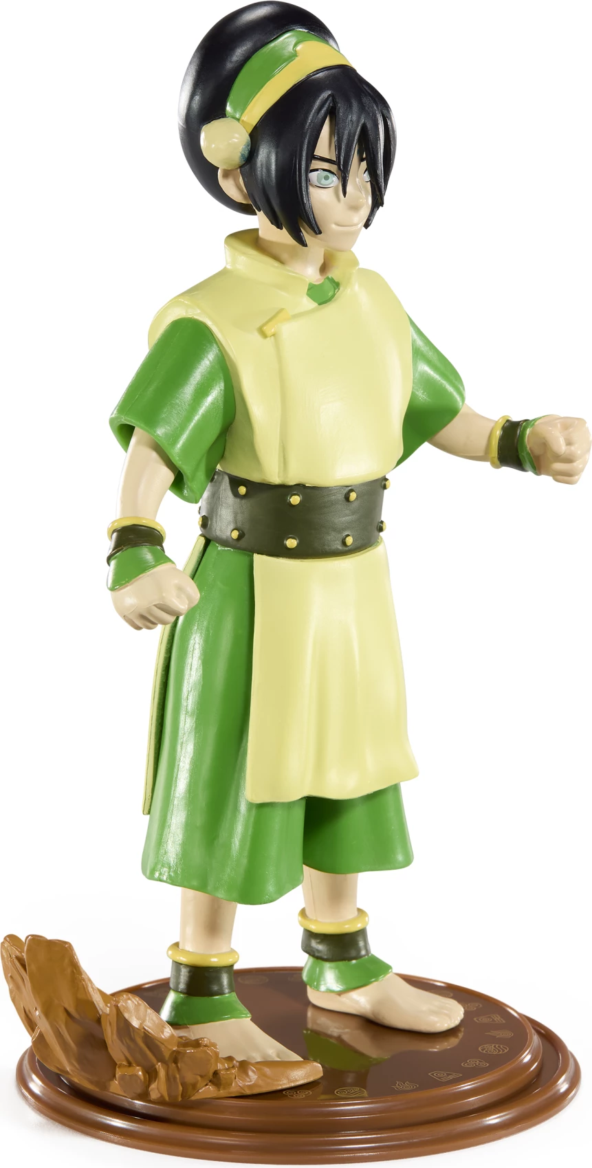 Figurë NOBLE COLLECTION Bendyfigs Toph 17 cm, e pozueshme, me bazë ekspozimi, 7+, jeshile/verdhë