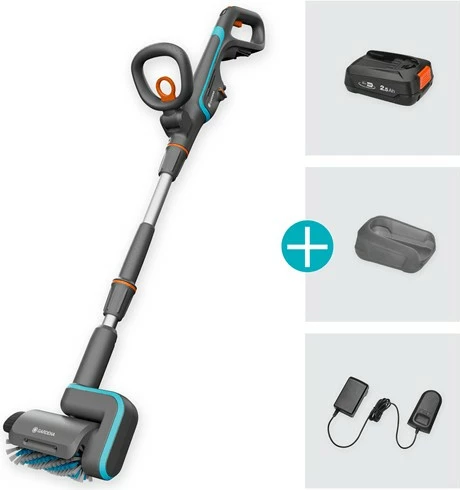 Pastrues me bateri Gardena 14841-20, 18V, me dorezë të rregullueshme, jeshil/gri/portokalli