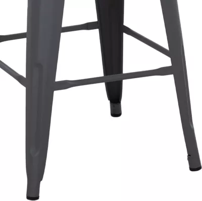 Karrige për bar mesatare MELITA-PRO FH8573.50 metalike ngjyrë gri 43x43x67 cm