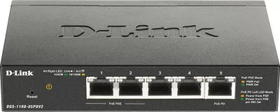 Switch D-Link DGS-1100, 5 porta, Gigabit Ethernet, PoE