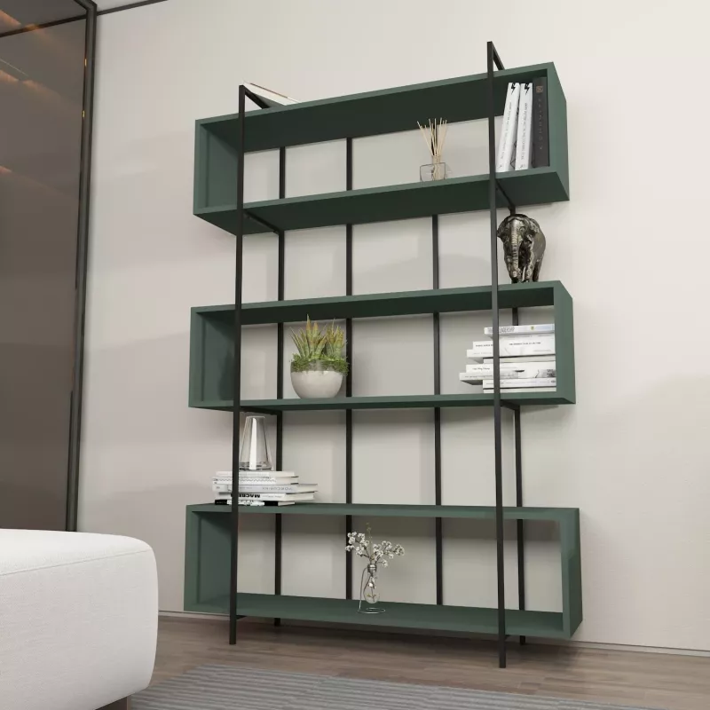 Raft librash Hanah Home, Bruti, ngjyrë e gjelbër dhe e zezë