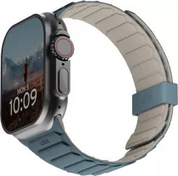 Rrip silikoni magnetik për Apple Watch UAG Pathfinder, 42/44/45/46/49mm, Gri-Blu