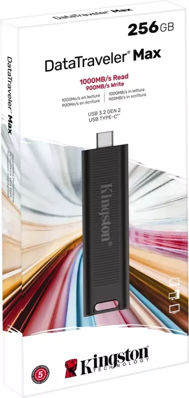 USB Kingston DataTraveler MAX, 256GB, e zezë