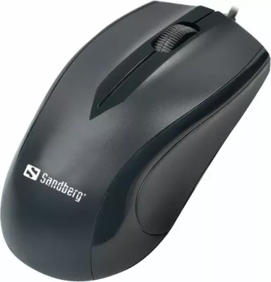 Maus Sandberg 631-04 USB-C me kabllo, optik 1200 DPI, 3 butona, 1.5 m, e zezë