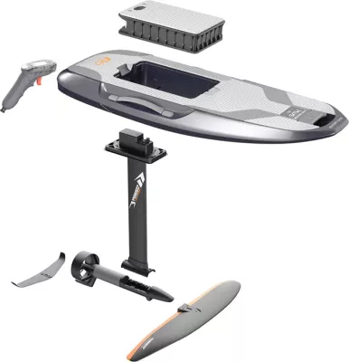 Bordë eFoil elektrike Waydoo Flyer EVO Master PLUS EVOMASTERPLUS1 75L 6000W bateri 2300Wh, gri/bardhë, set komplet
