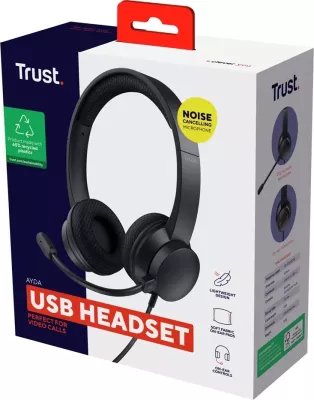 Kufje Trust Ayda, USB Type-A, E zezë