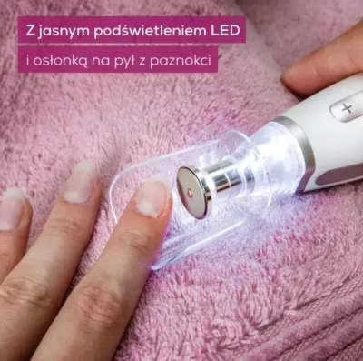 Set manikyr/pedikyr Beurer MP62, i bardhë me 10 maja dhe etui