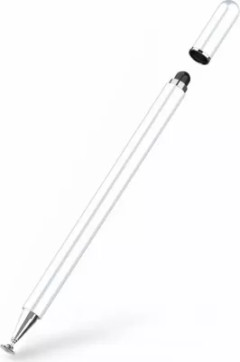 Stylus Tech-Protect Charm, për tabletë/smartphone, Bardhë/Argjendtë