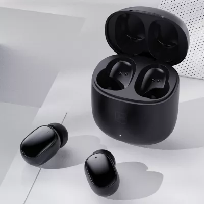 Kufje wireless 3mk FlowBuds, Bluetooth 5.3, të zeza