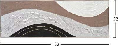 Pikturë muri abstrakte FH4552.02, kornizë PS, kanavacë, e punuar me dorë, 152x4.5x52 cm