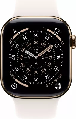 Smartwatch Apple Watch S11 Titan Gold Cellular 46mm, rrip sportiv rozë M/L