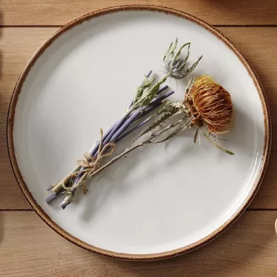 Pjatë servirjeje Fine Dine Vanilla 215x90 mm porcelan, krem, set 6 copë