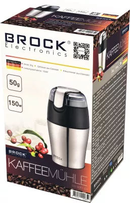 Mulli kafeje Brock CG 4051 GY, 150 W, 50 g, inox/gri