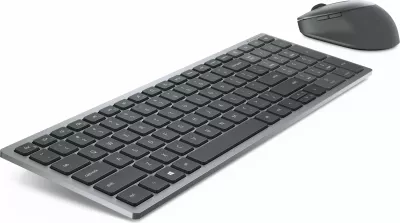 Set tastierë dhe maus DELL, wireless 2.4GHz, QWERTY, titan gri