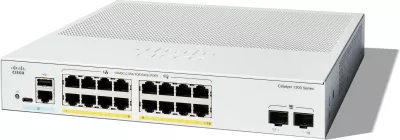 Switch Cisco Catalyst C1300-16P-2G, 16 porte GE, PoE, 2x1GE SFP