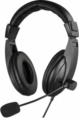 Kufje me mikrofon Sandberg Saver MiniJack Headset Large 325-28, 3.5mm, kabllo 2.5m, over-ear, të zeza